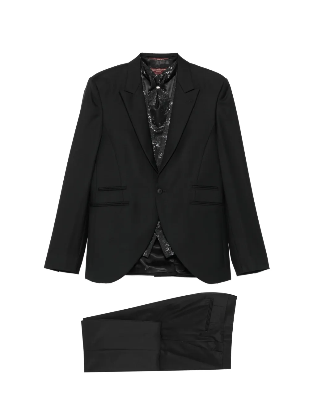 Carlo Pignatelli floral-jacquard suits - Nero