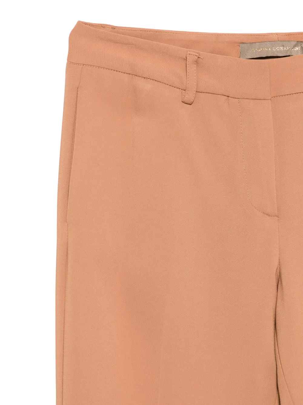 SIMONA CORSELLINI Straight broek met riemlus Bruin
