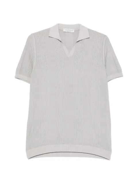 Jeordie's polo-collar T-shirt