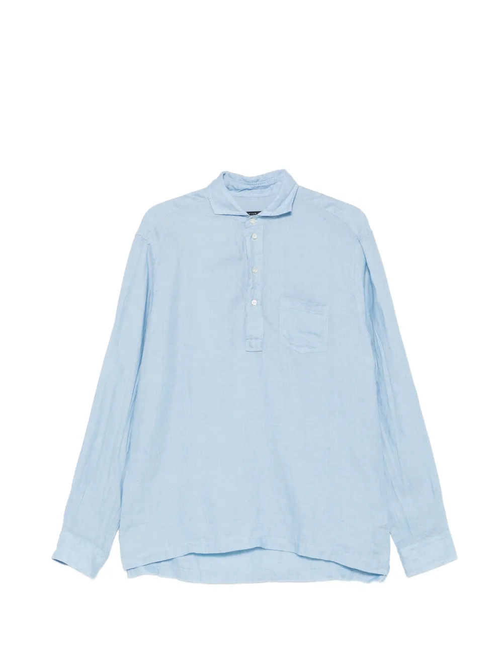 Brian Dales Half-button Chest-pocket Shirt In Blue
