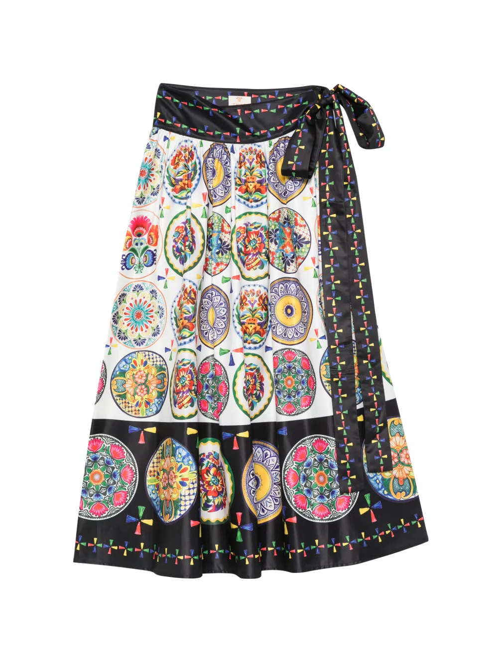 Twinset Graphic-print Belted Skirt In White