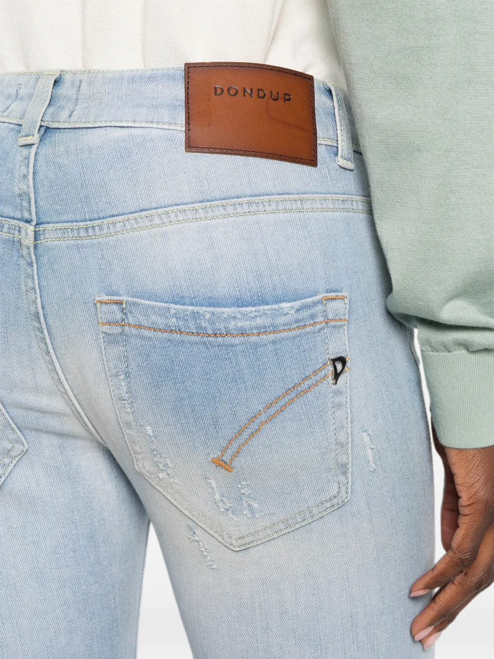 DONDUP Jeans met riemlussen Blauw