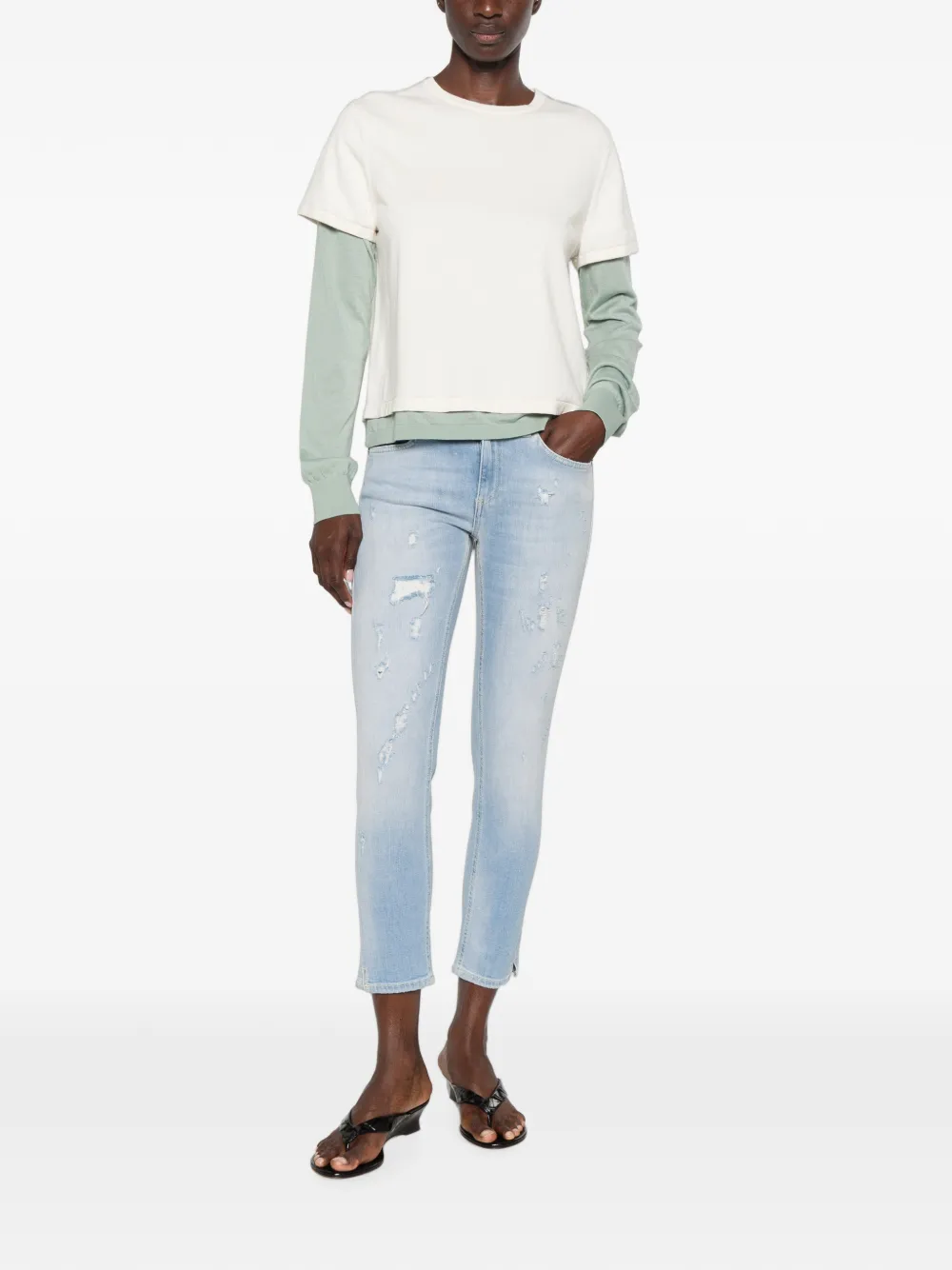 DONDUP Jeans met riemlussen Blauw