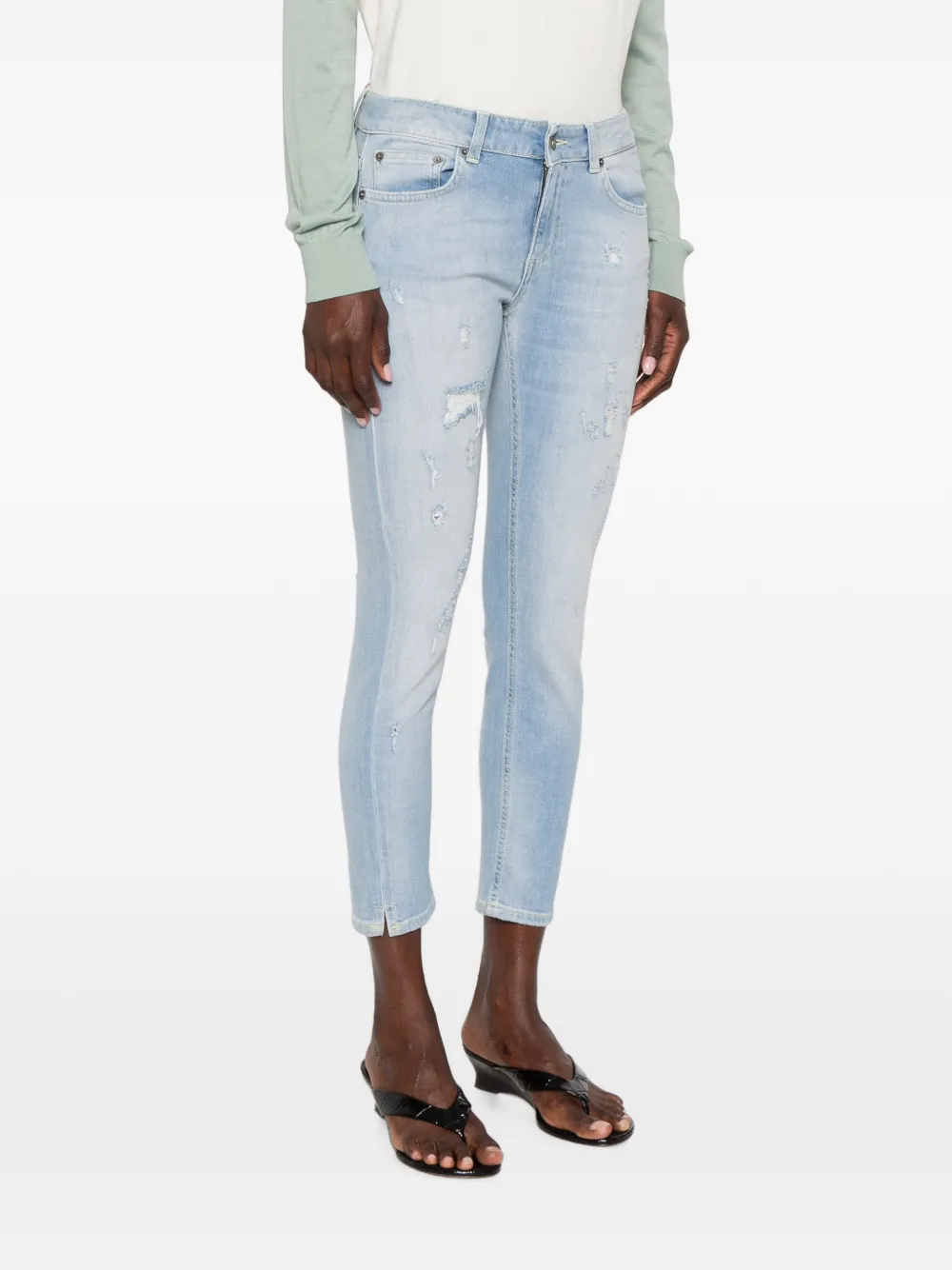 DONDUP Jeans met riemlussen Blauw