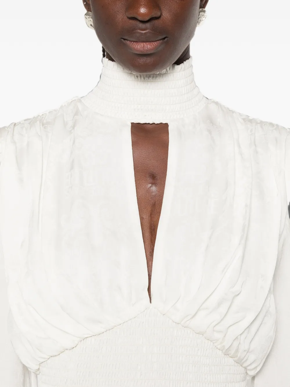 Versace Jeans Couture Mini-jurk met lange mouwen Wit