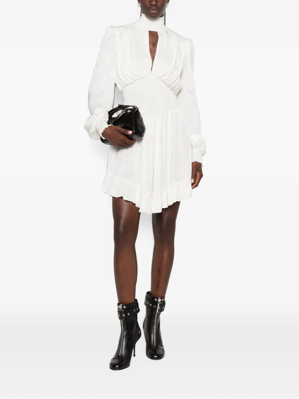 Versace Jeans Couture Mini-jurk met lange mouwen Wit