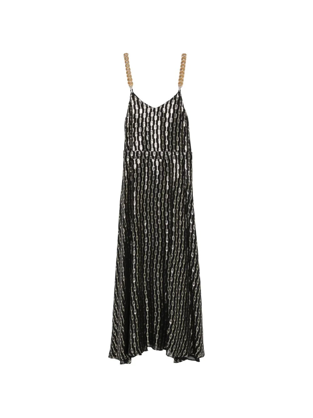 SIMONA CORSELLINI chain-link-print chain-strap maxi dress
