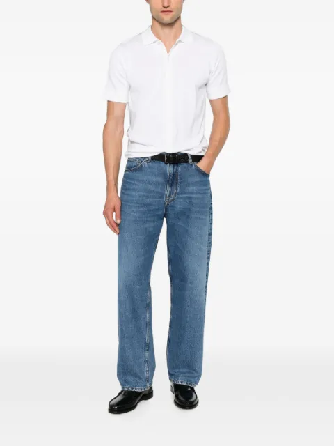 Jeordie's button-down short-sleeve knitted cotton shirt