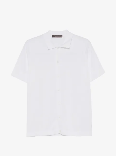 Jeordie's button-down short-sleeve knitted cotton shirt