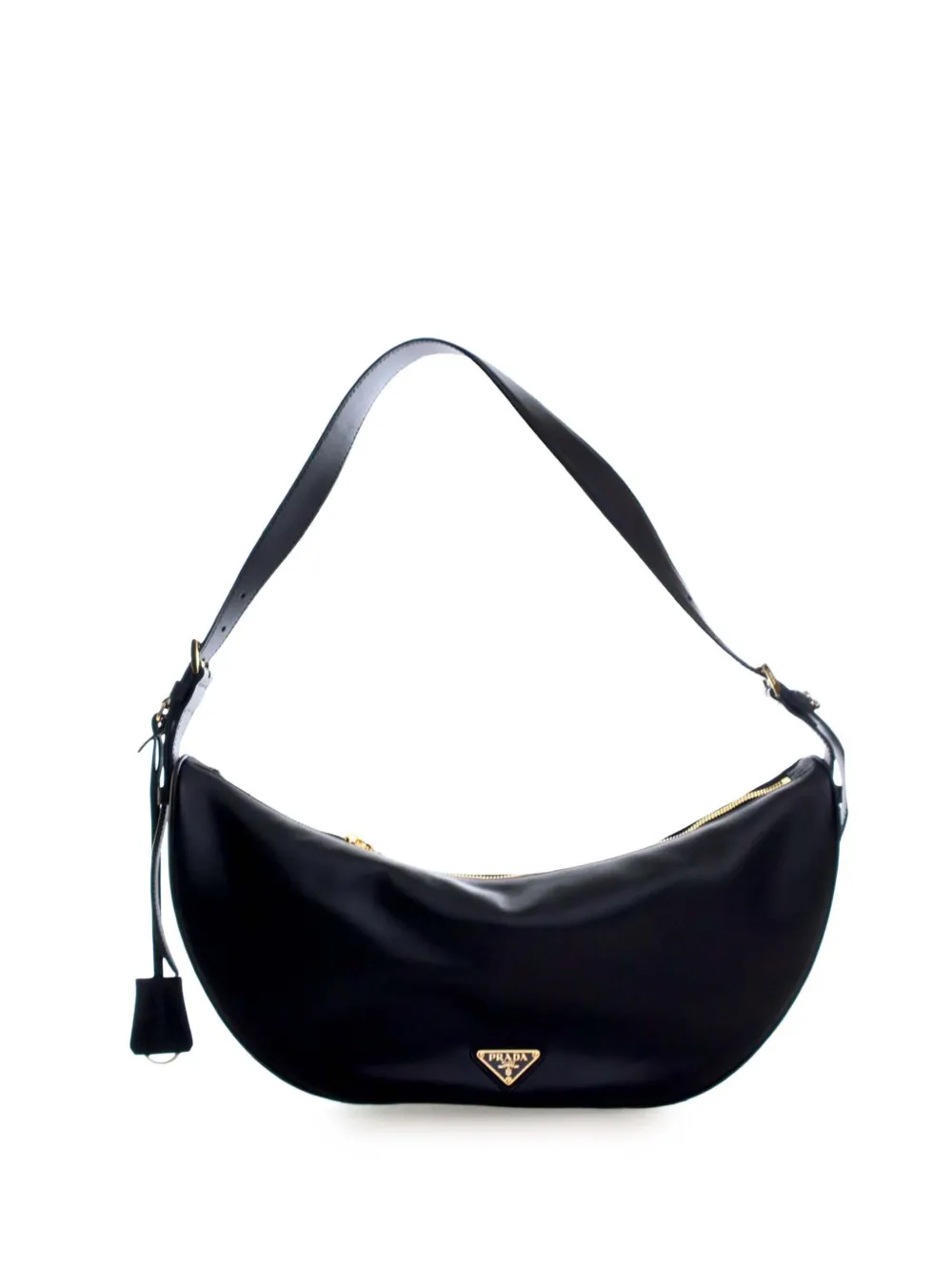 Prada Pre-Owned 2013-2025 Large Calfskin Demi Lune shoulder bag - Nero