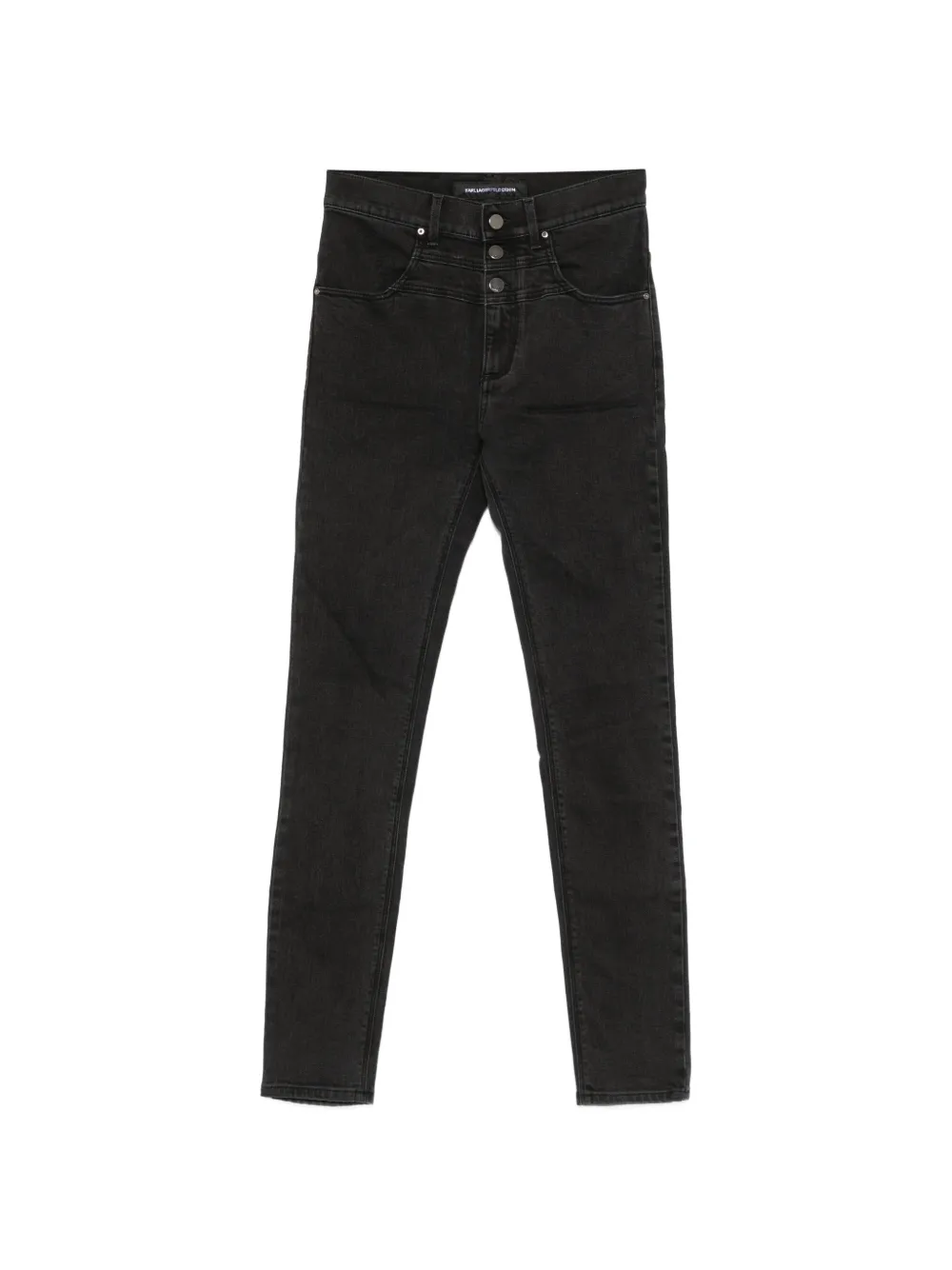 Karl Lagerfeld button-fly skinny jeans - Nero