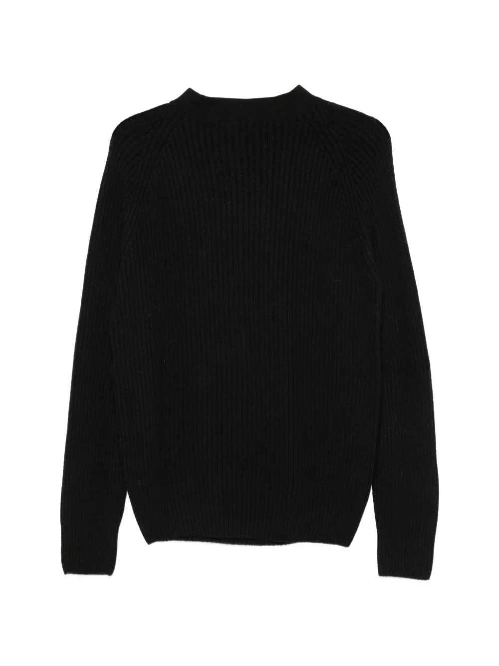 D.Exterior Ribgebreide trui met metallic vlak Zwart
