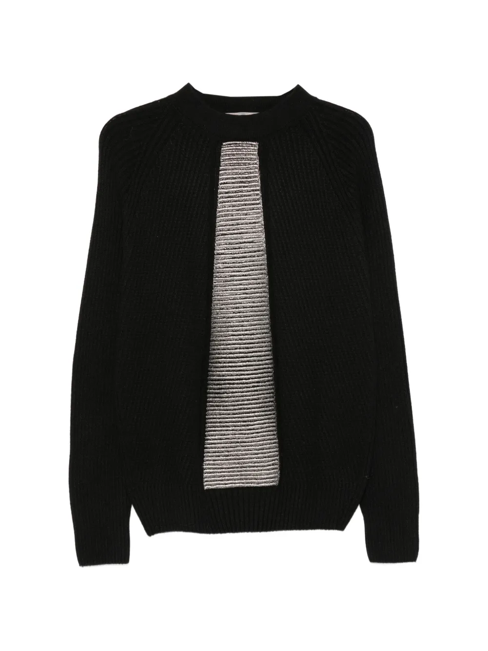 D.Exterior Maglione a coste - Nero