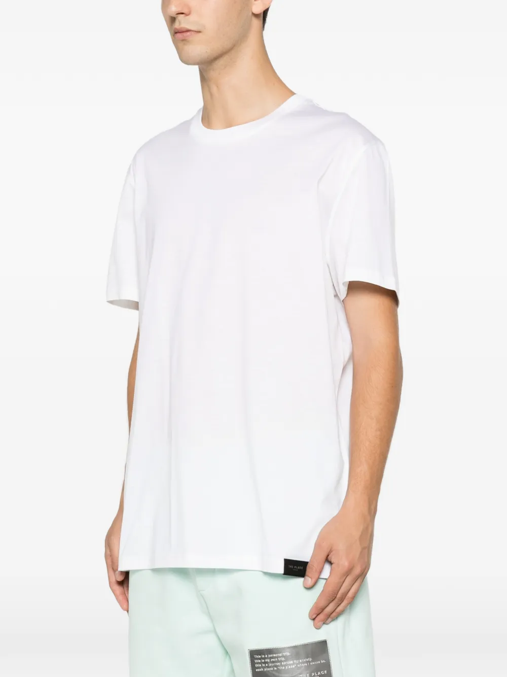 Low Brand T-shirt met logopatch Wit