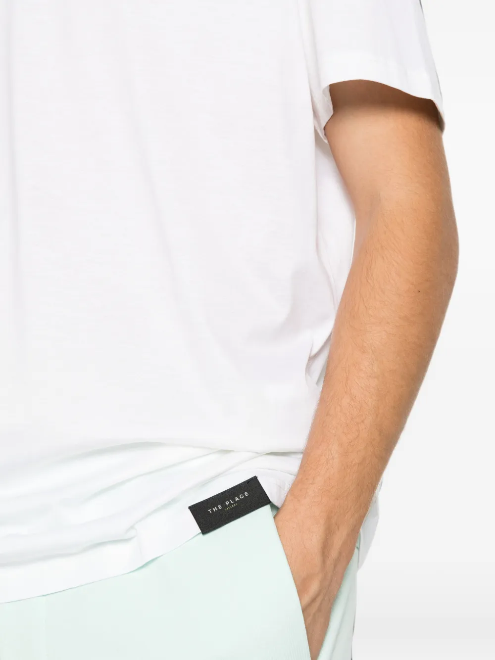 Low Brand T-shirt met logopatch Wit
