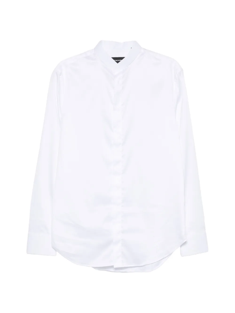 Emporio Armani band-collar long-sleeve shirt - Bianco
