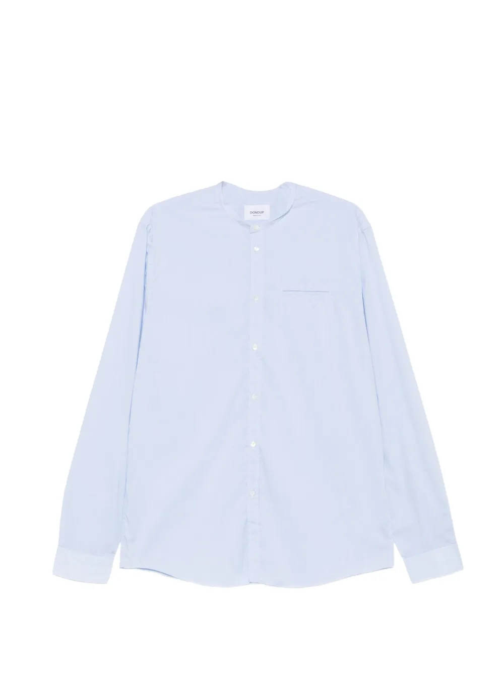 DONDUP band-collar chest-pocket shirt