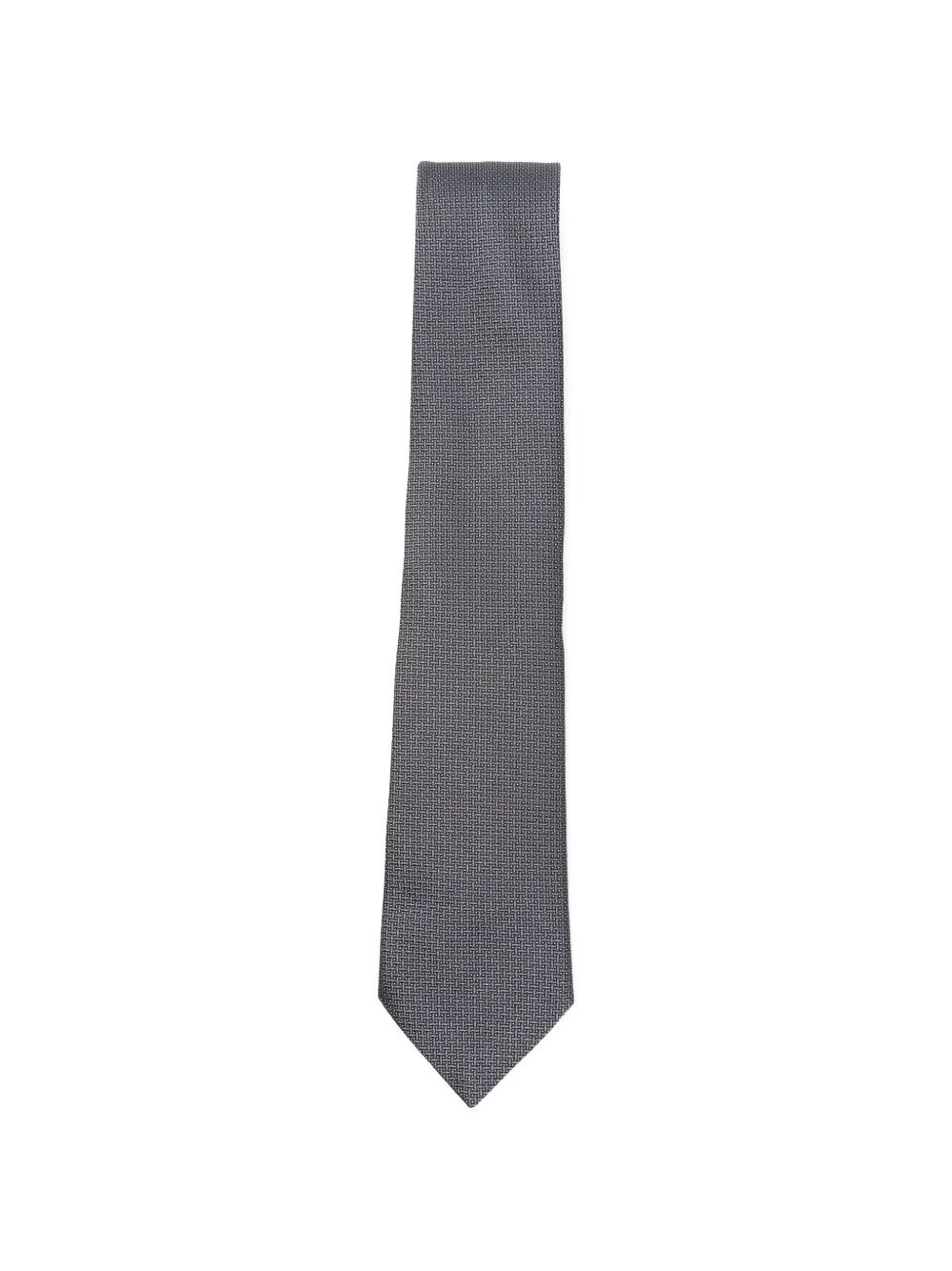 Emporio Armani geometric-pattern tie - Grau