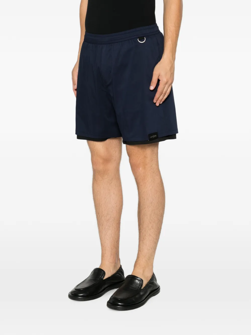 Low Brand Shorts met logopatch Blauw