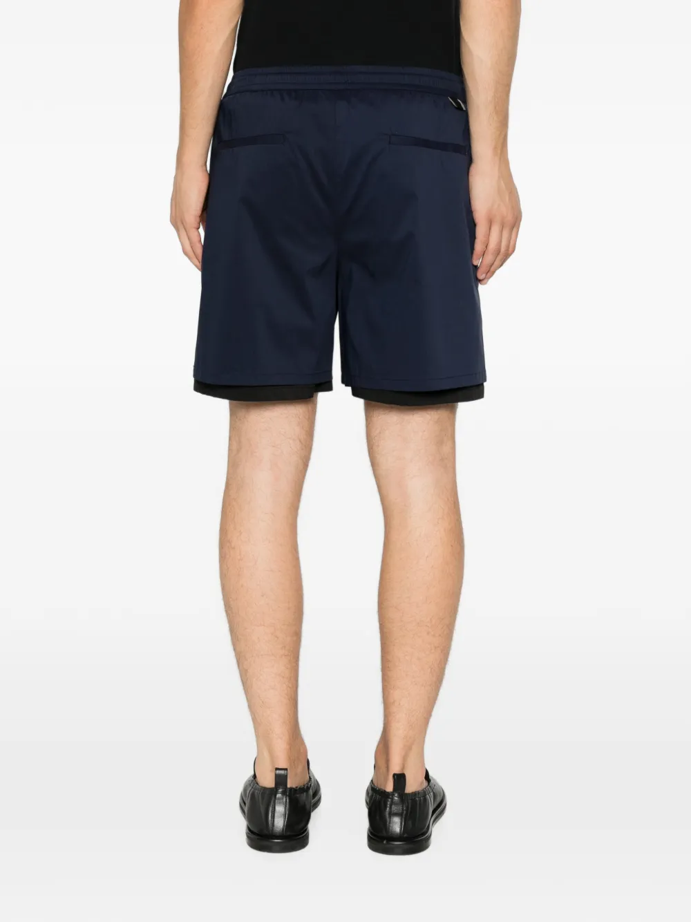 Low Brand Shorts met logopatch Blauw
