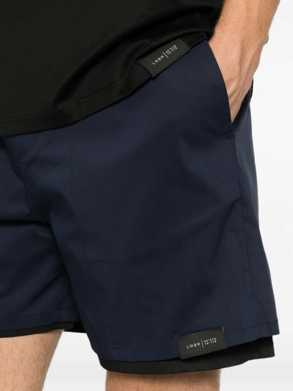Low Brand Shorts met logopatch Blauw
