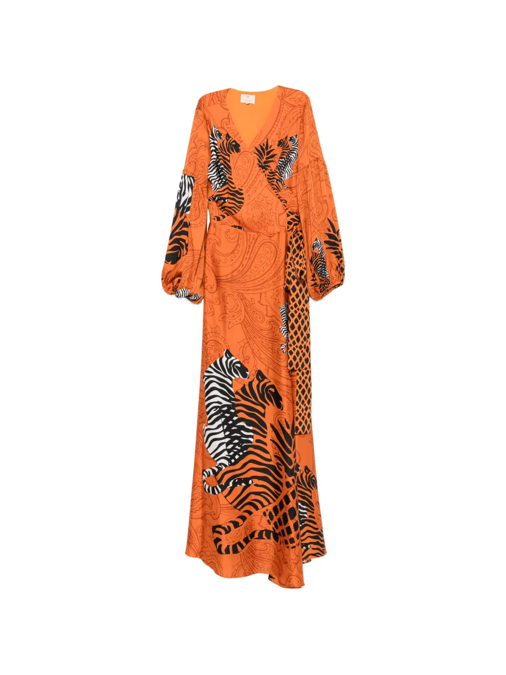 TWINSET tiger-print maxi dress - Arancione