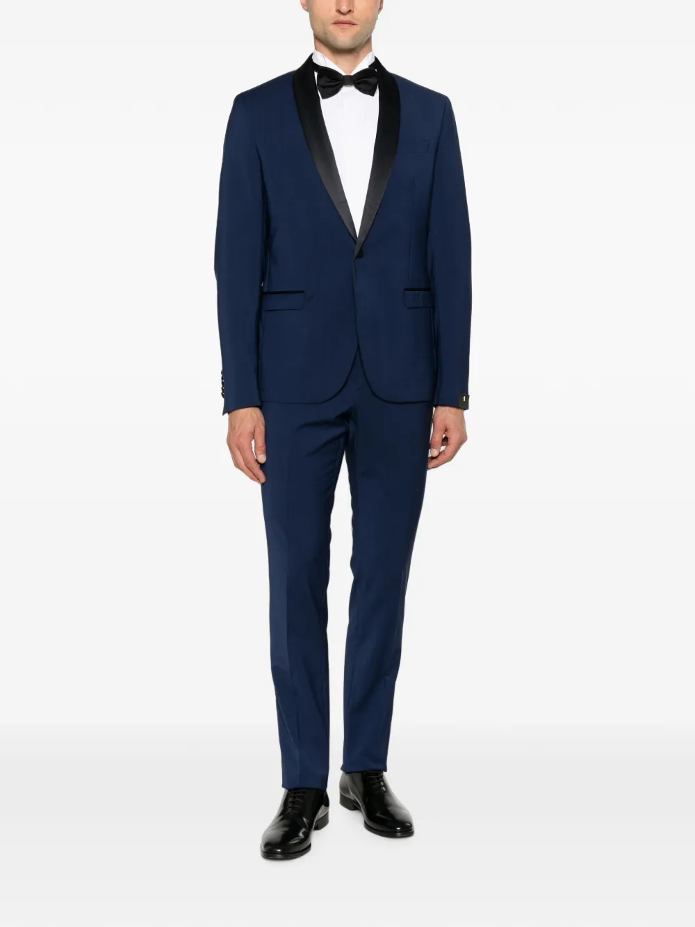 Manuel Ritz Smoking met sjaalrevers Blauw