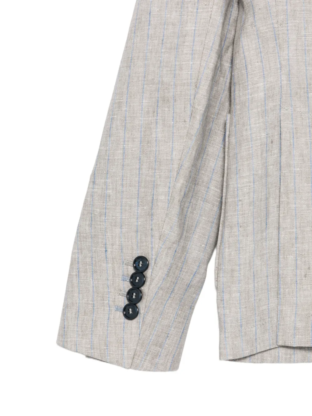 Daniele Alessandrini Blazer met krijtstreep en enkele rij knopen Grijs