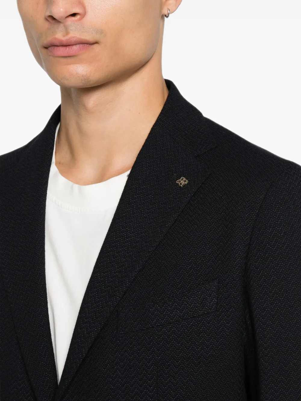 Tagliatore Blazer met enkele rij knopen en puntige revers Blauw