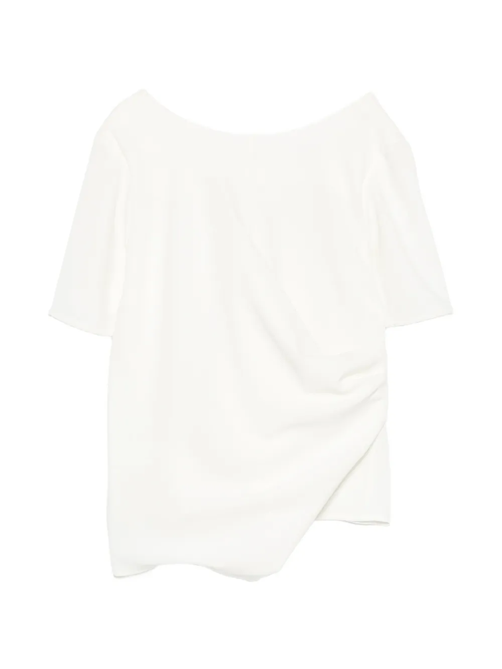 kaos draped asymmetric-hem blouse - Bianco