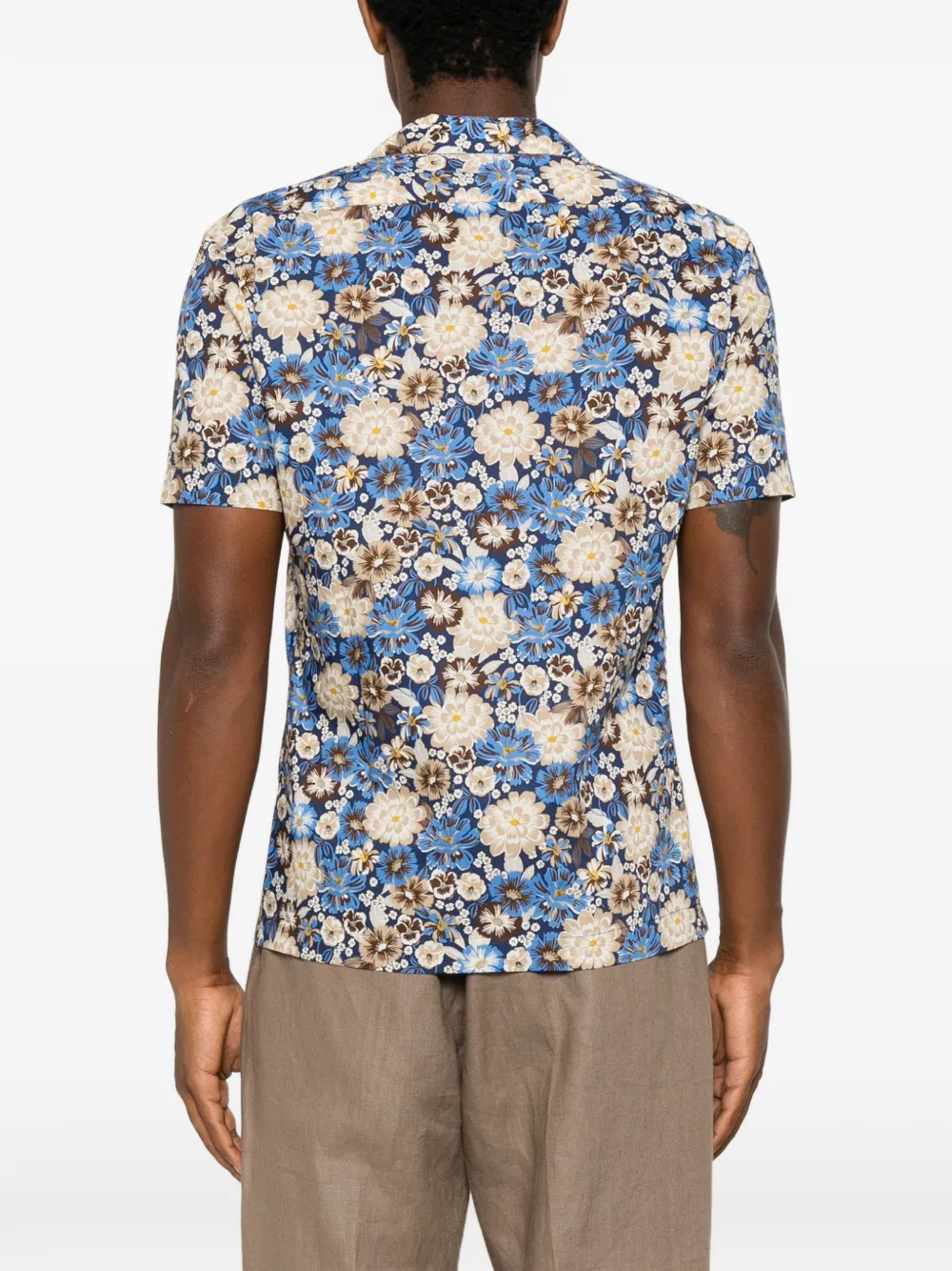 Brian Dales Overhemd met bloemenprint Blauw