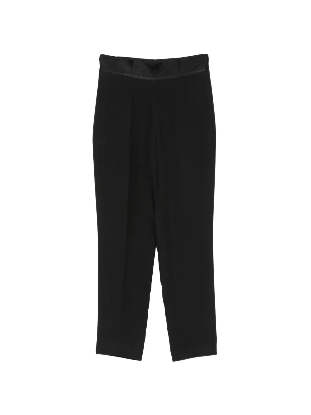SIMONA CORSELLINI satin-waistband tailored trousers - Nero