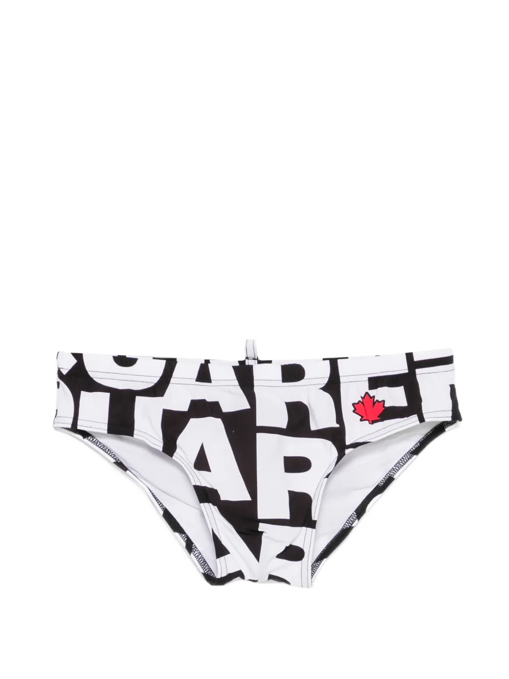 DSQUARED2 logo-print swimming trunks - Weiß