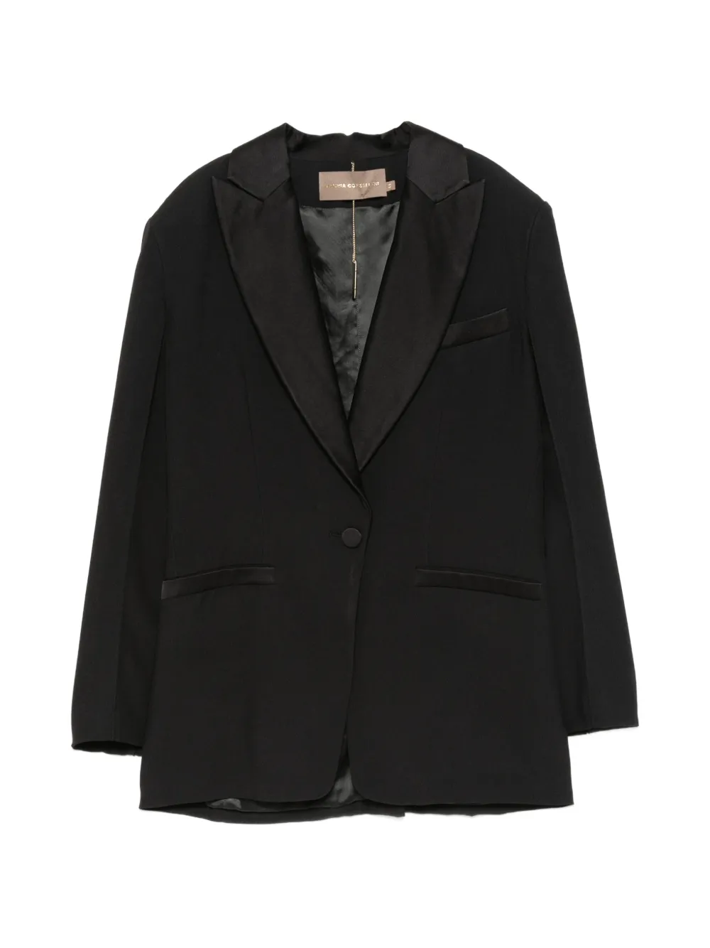 SIMONA CORSELLINI peak-lapel single-breasted blazer - Nero