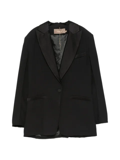 SIMONA CORSELLINI blazer con solapa de pico y botones