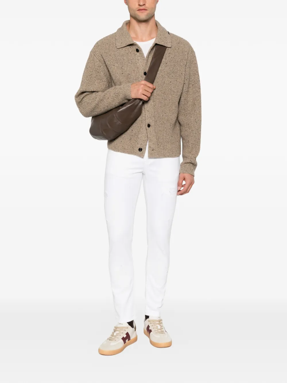 DONDUP Gerafelde jeans Wit