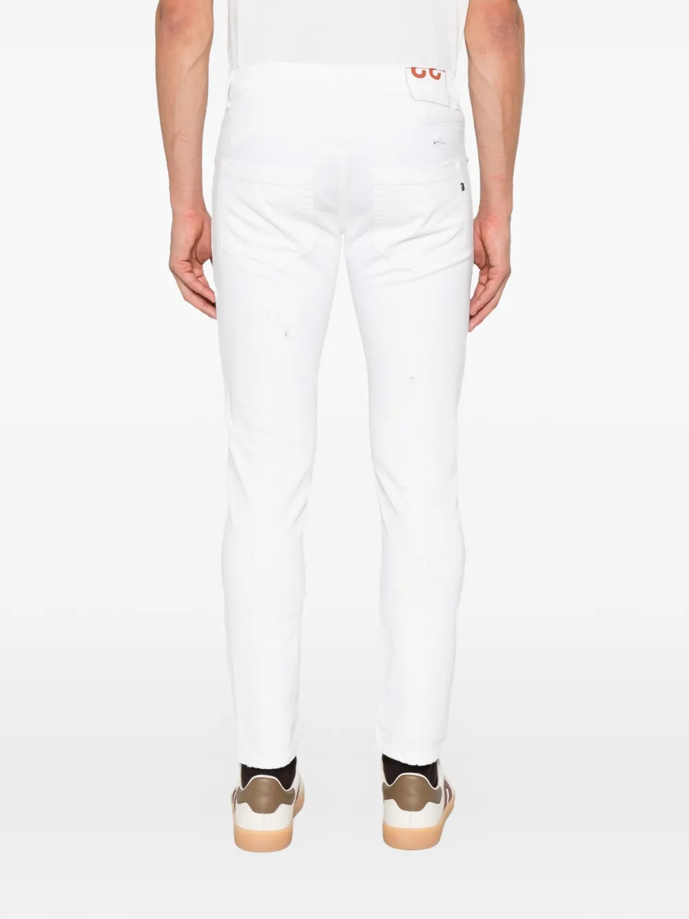 DONDUP Gerafelde jeans Wit
