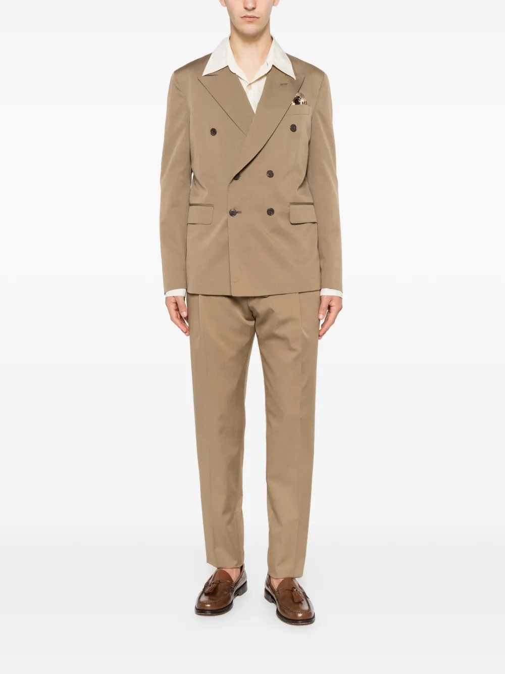 Brian Dales Blazer met dubbele rij knopen Bruin