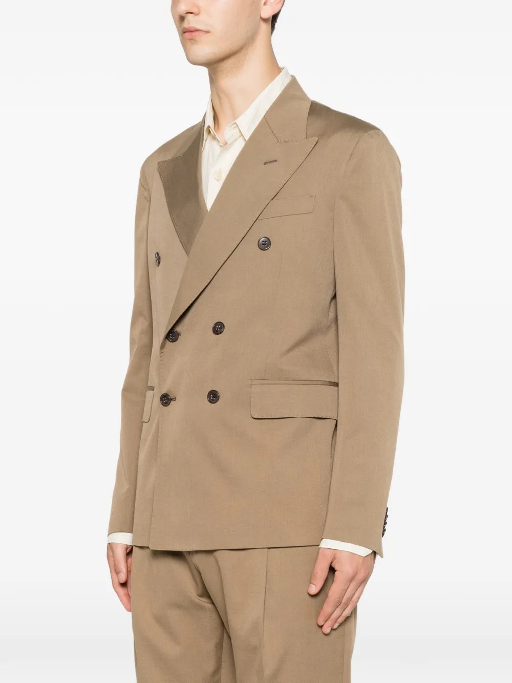 Brian Dales Blazer met dubbele rij knopen Bruin