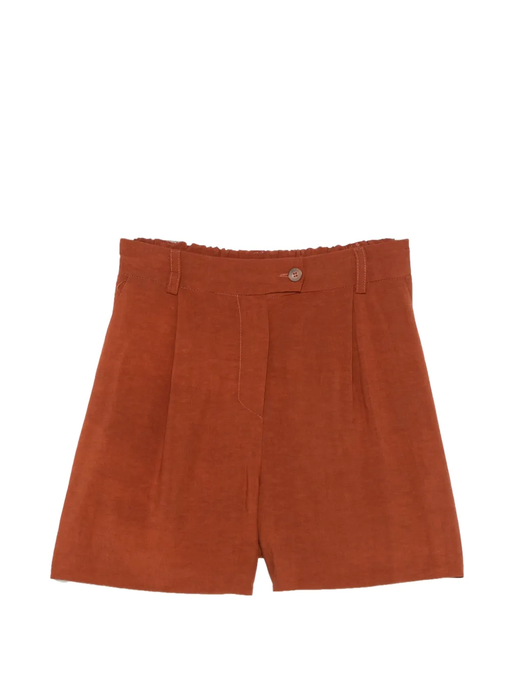 kaos pleated high-waisted shorts - Marrone
