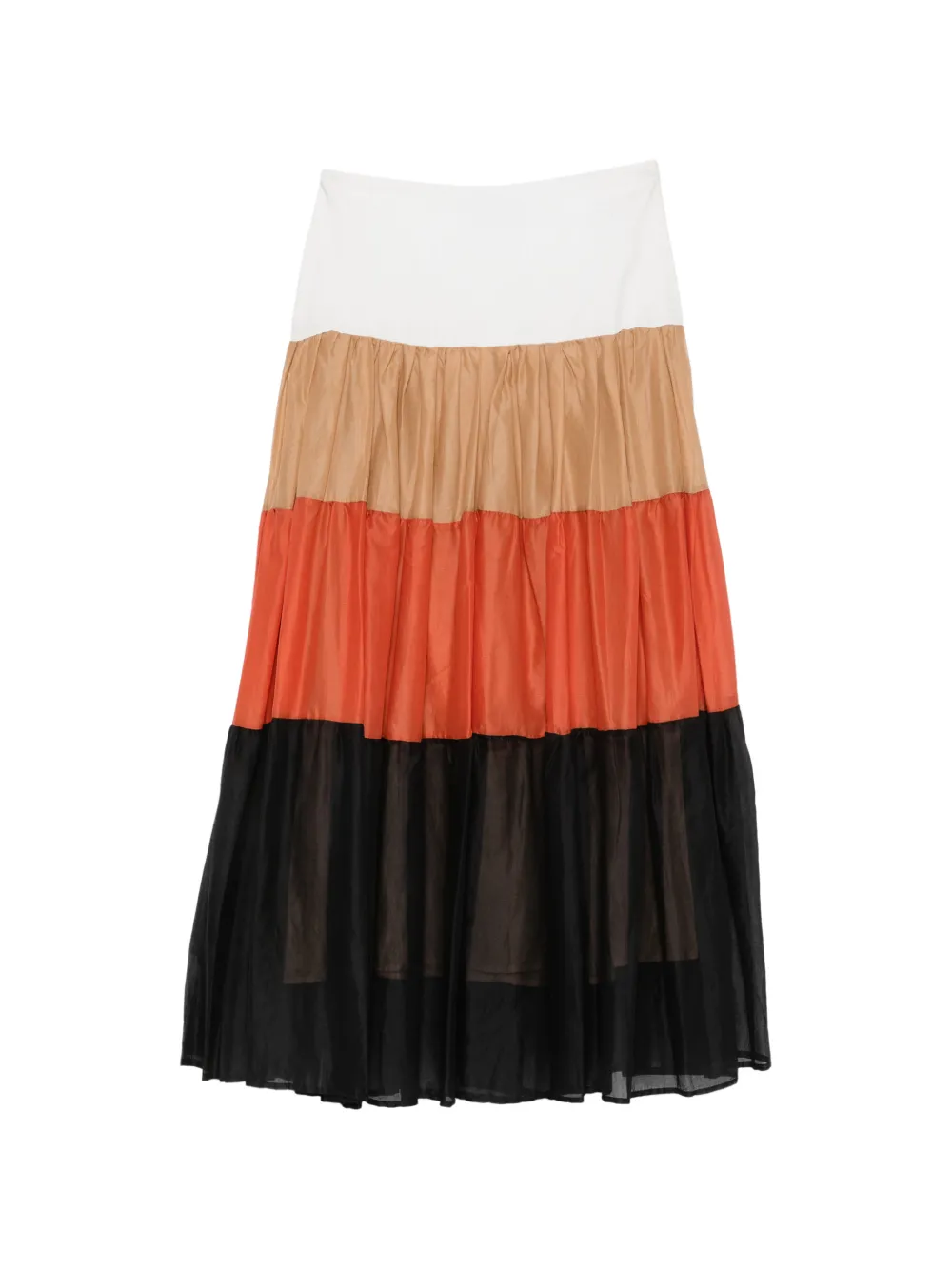 kaos colour-block tiered maxi skirt - Nero