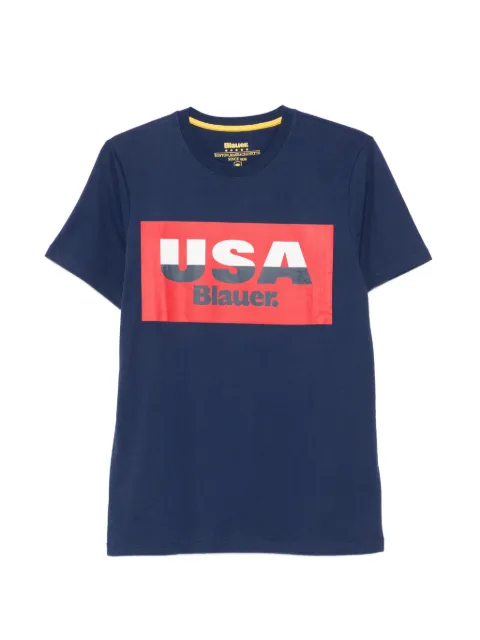 Blauer logo-print cotton T-shirt