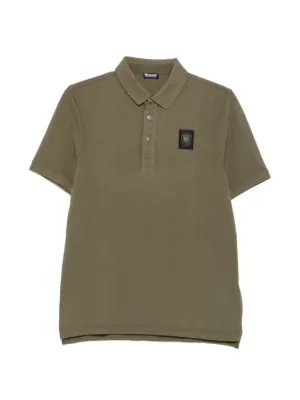 Moncler logo-patch short-sleeve Polo Shirt | Grey | FARFETCH