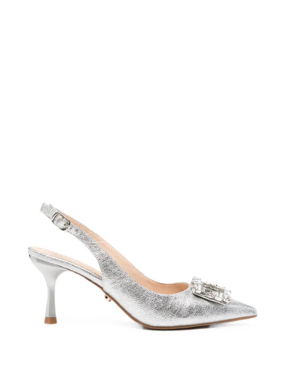 TWENTY FOURHAITCH crystal-detail slingback heeled pumps