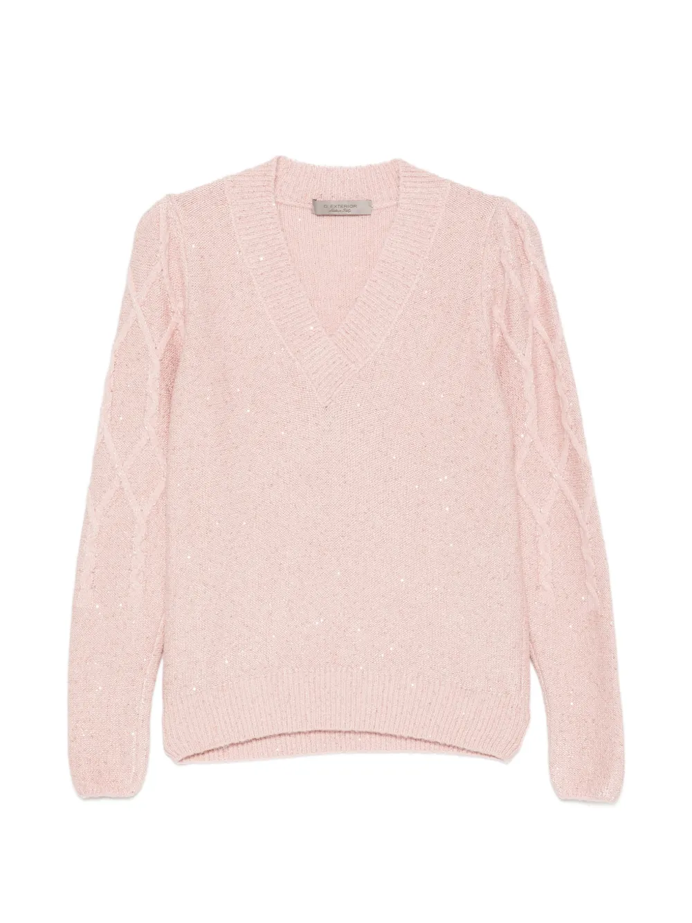 D.Exterior Maglione con paillettes - Rosa