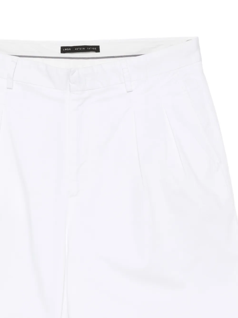Low Brand Geplooide shorts Wit