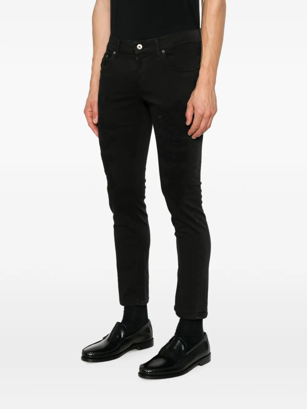 DONDUP Gerafelde jeans Zwart