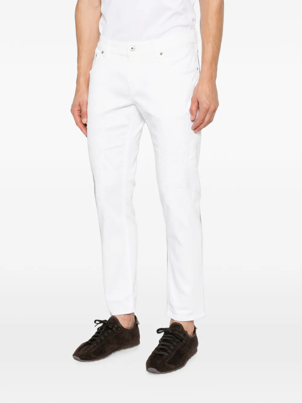 DONDUP Mius gerafelde jeans Wit
