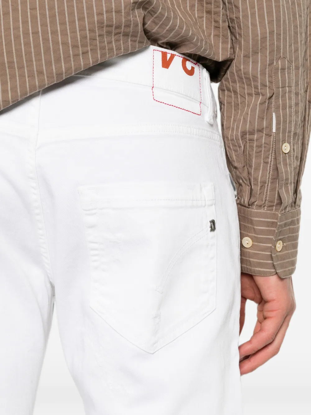 DONDUP Mius gerafelde jeans Wit