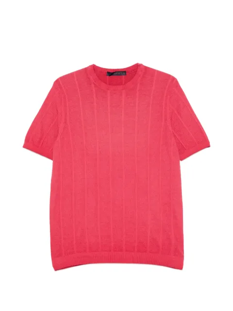 Jeordie's ribbed-knit short-sleeve sweater